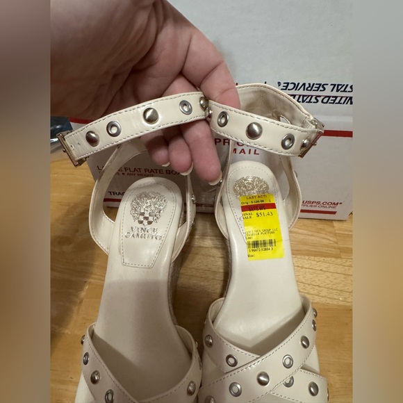 Vince Camuto, size 7-1/2 M wedges, beige color. - Picture 11 of 12